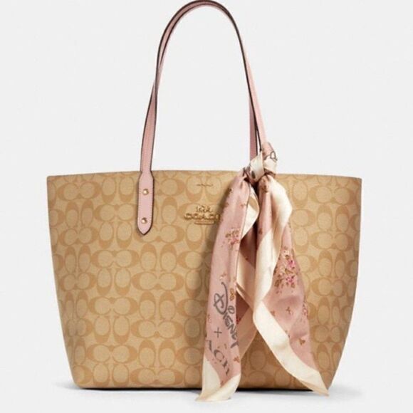 Coach X Disney Dalmation Rose Bouquet Silk Bandana - Picture 2 of 3